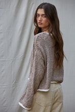 Load image into Gallery viewer, Knit Sweater with Contrast Hem
