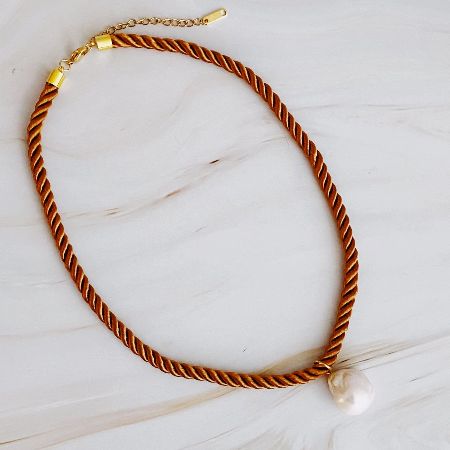 Satin Baroque Pearl Necklace