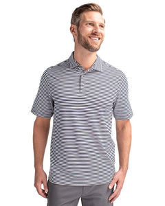 Eco Pique Striped Polo