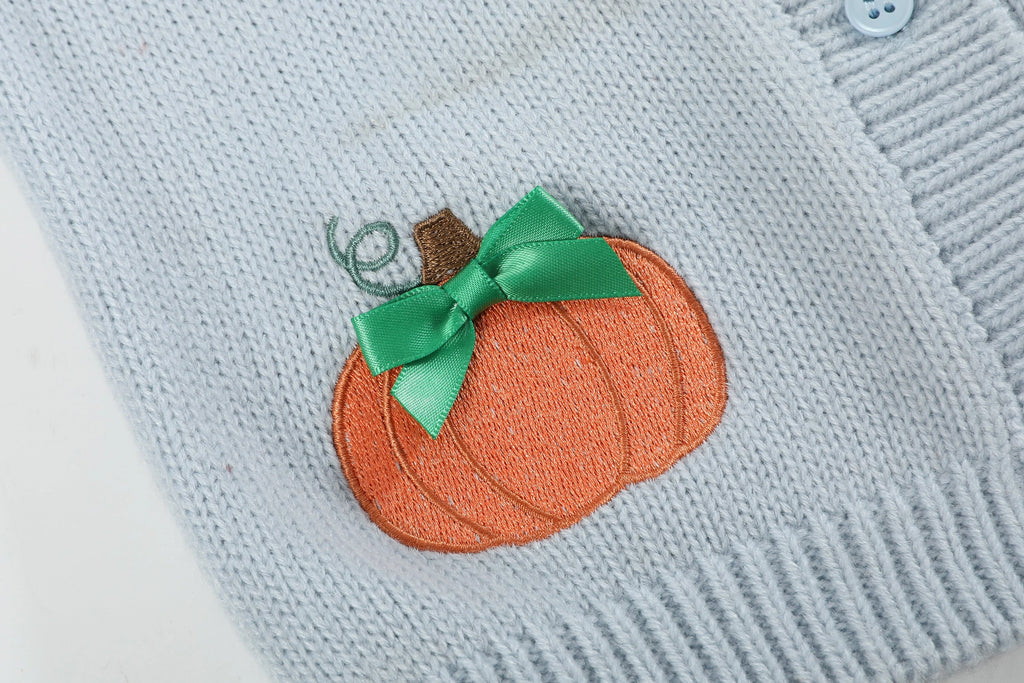 Kids Pumpkin Girls Cardigan