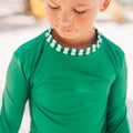 Boys Long Sleeve Swim Rashgaurd- Green