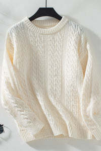 Vintage Twist Cable Knit Sweater