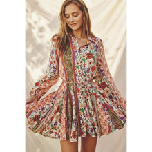 Load image into Gallery viewer, Paisley Floral Mini Dress
