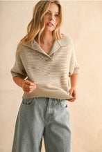 Load image into Gallery viewer, Multi Color Collared Knitted Top
