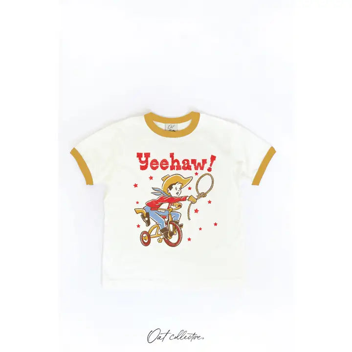 Yeehaw! Toddler Ringer Graphic Top