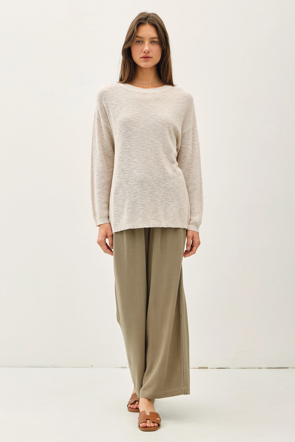 Lightweight Cotton Slub Sweater
