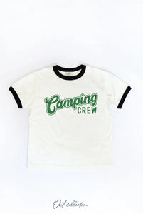 Camping Crew Toddler Ringer Graphic Top