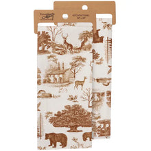 Load image into Gallery viewer, Cabin Toile Kitchen Towel
