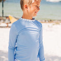 Boys Long Sleeve Swim Rashgaurd- Blue
