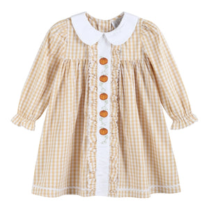 Brown Gingham Pumpkin Dress