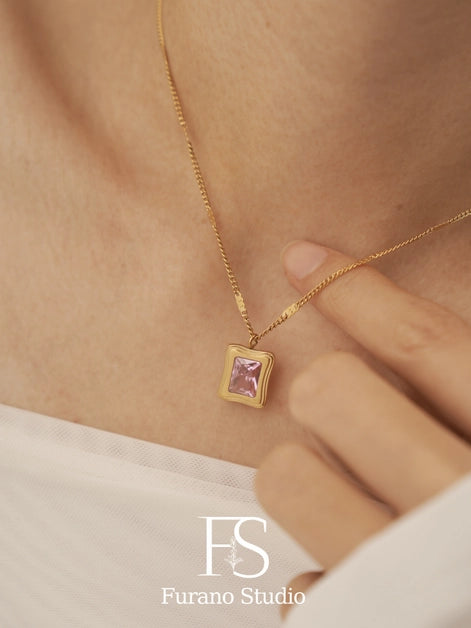 Pink Diamond Pendant Necklace