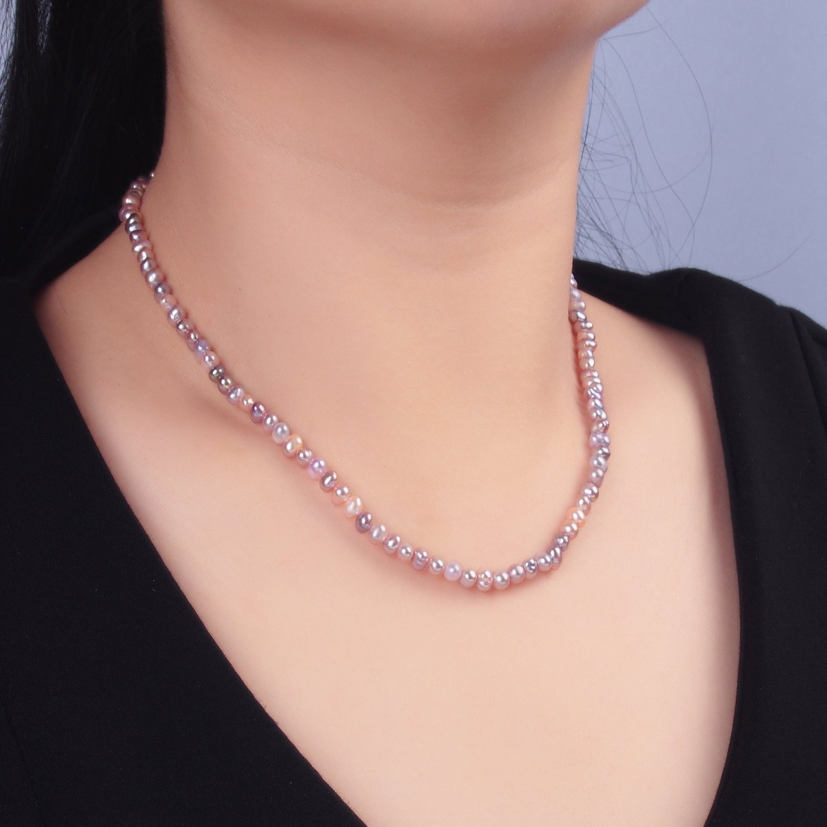 16" Pink Gradient Freshwater Pearl Necklace