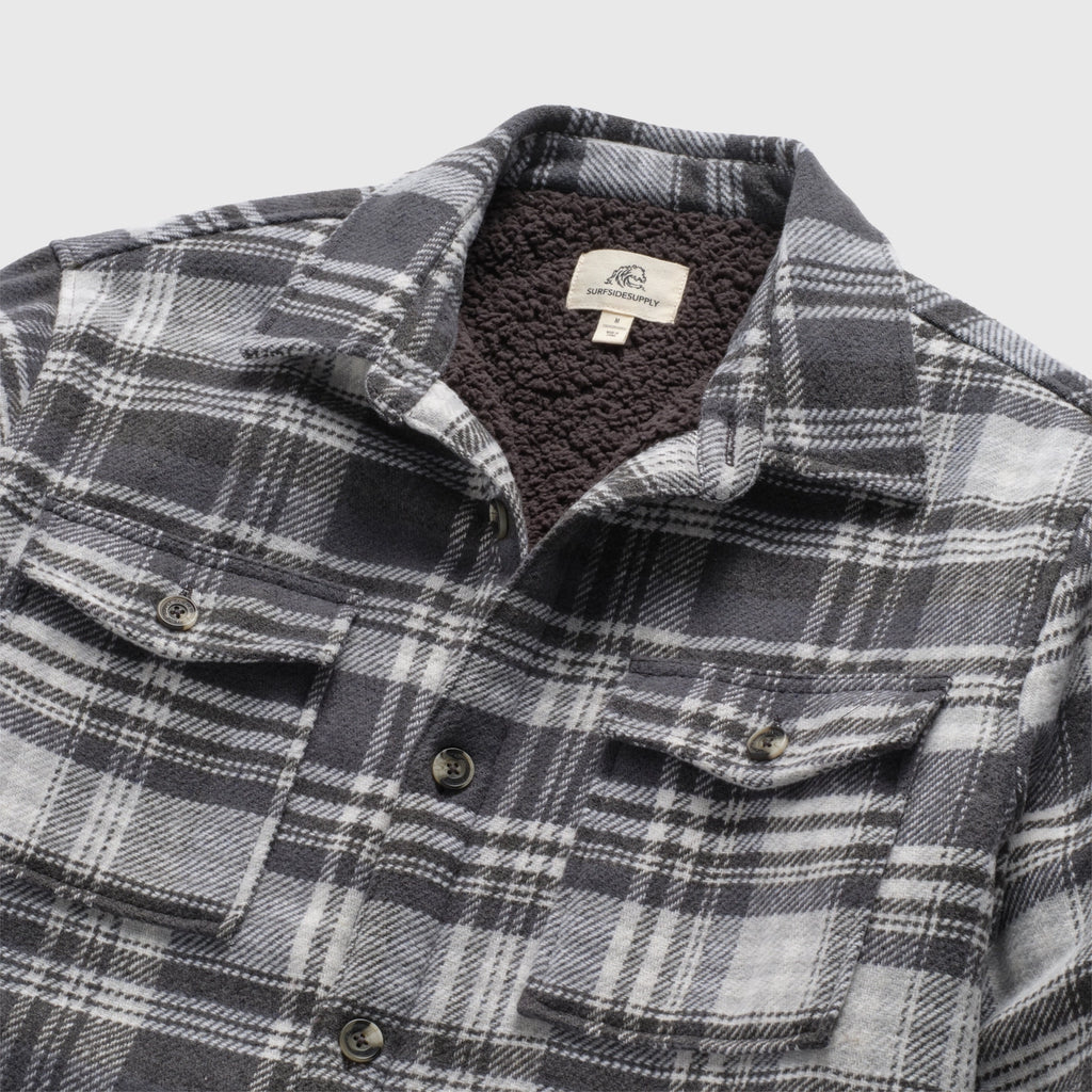 Skip Sherpa Plaid Shirt Jacket