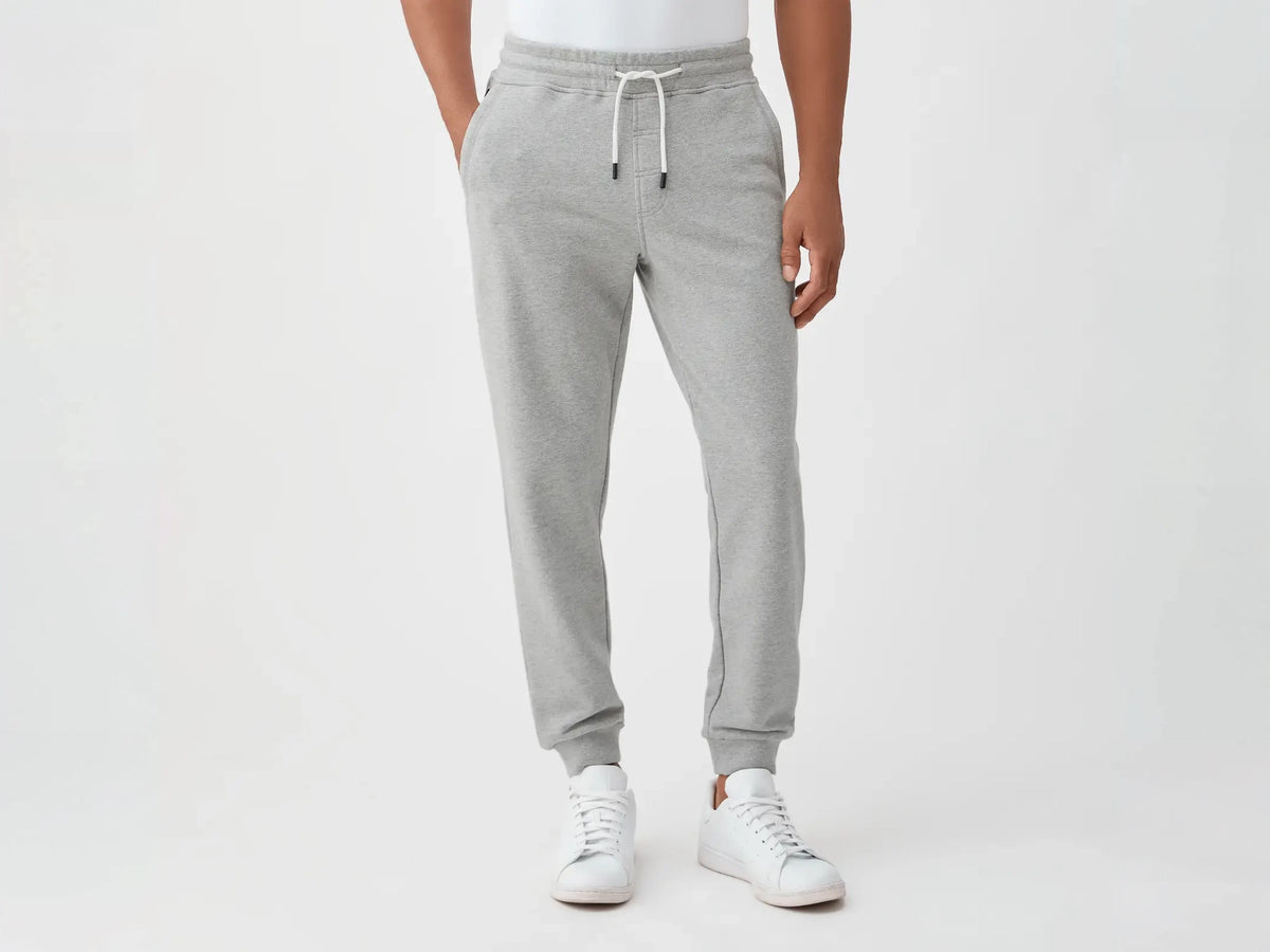 Dune Drawstring Terry Jogger - Heather Gray