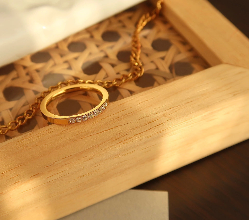 Cz Stone Dainty Ring