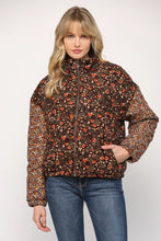 Load image into Gallery viewer, Floral Print Puffer Jacket
