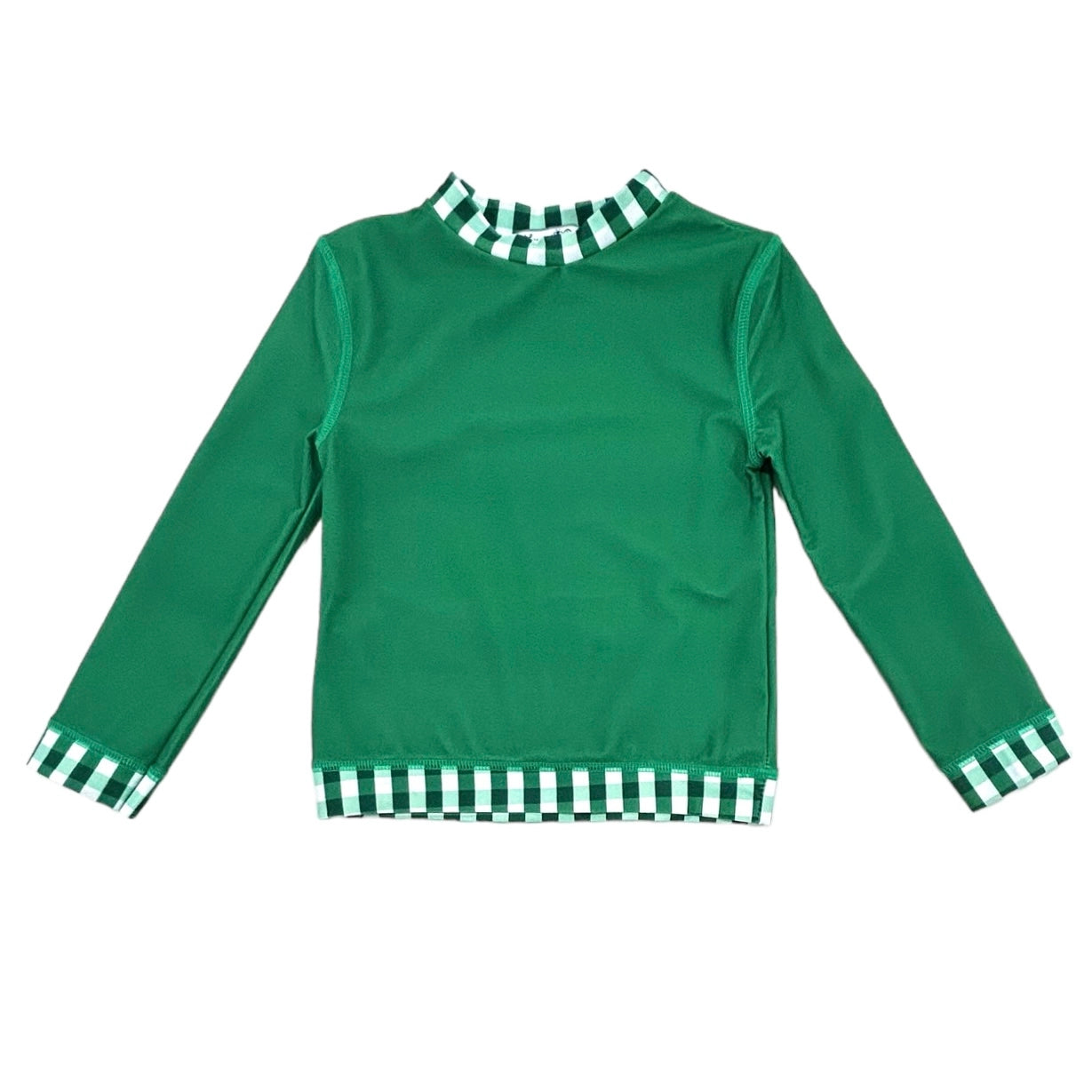 Boys Long Sleeve Swim Rashgaurd- Green