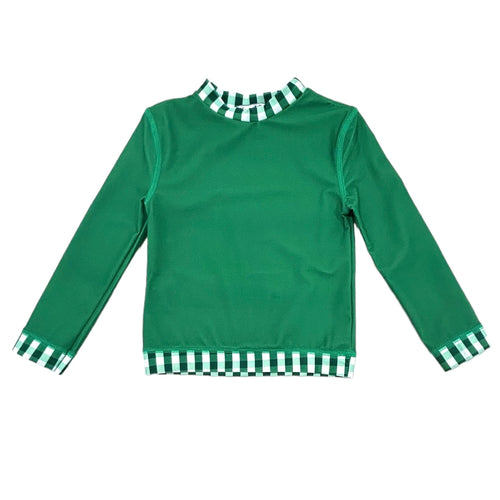 Boys Long Sleeve Swim Rashgaurd- Green