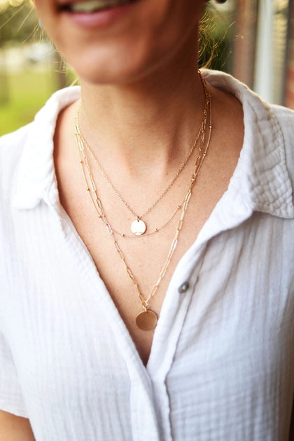 Gold Triple Layered Necklace