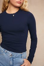 Load image into Gallery viewer, Navy Long Sleeve Top
