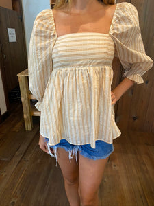 Striped Baby Doll Top