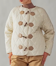 Load image into Gallery viewer, Toggle Button Down Quilted Puff Jacket
