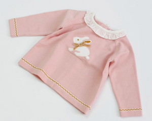 Bunny Ruffle Knit Sweater