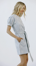 Load image into Gallery viewer, Embroidered Cherry Blossom Denim Dress
