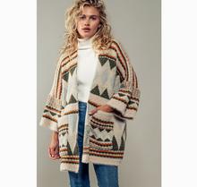 Load image into Gallery viewer, Rustic and Geometric Cardigan
