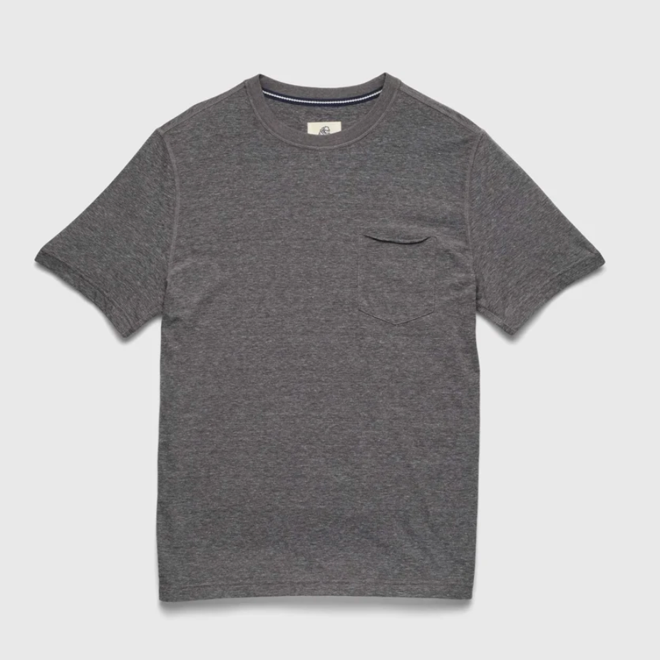 Nick Raw Edge Slub Pocket Tee Lichen Green