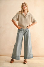 Load image into Gallery viewer, Multi Color Collared Knitted Top
