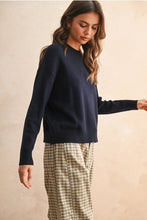 Load image into Gallery viewer, Navy Sweater Top
