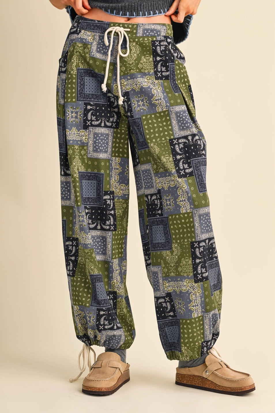 Patchwork Jogger Pants