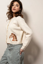 Load image into Gallery viewer, Western Horse Cropped Cardigan Sweater
