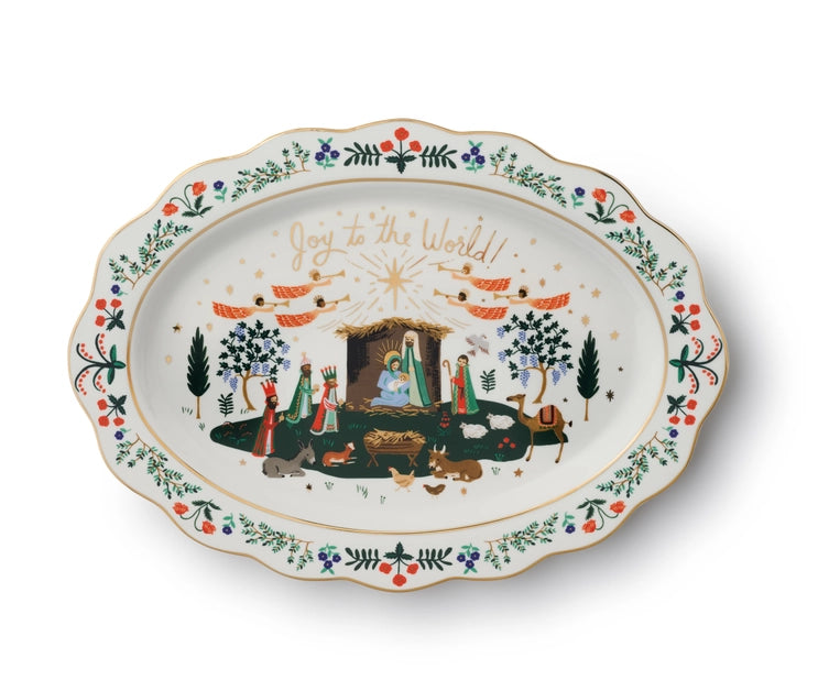 Nativity Porcelain Serving Platter