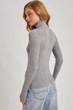 Load image into Gallery viewer, Grey Marl Ribbed Turtle Neck

