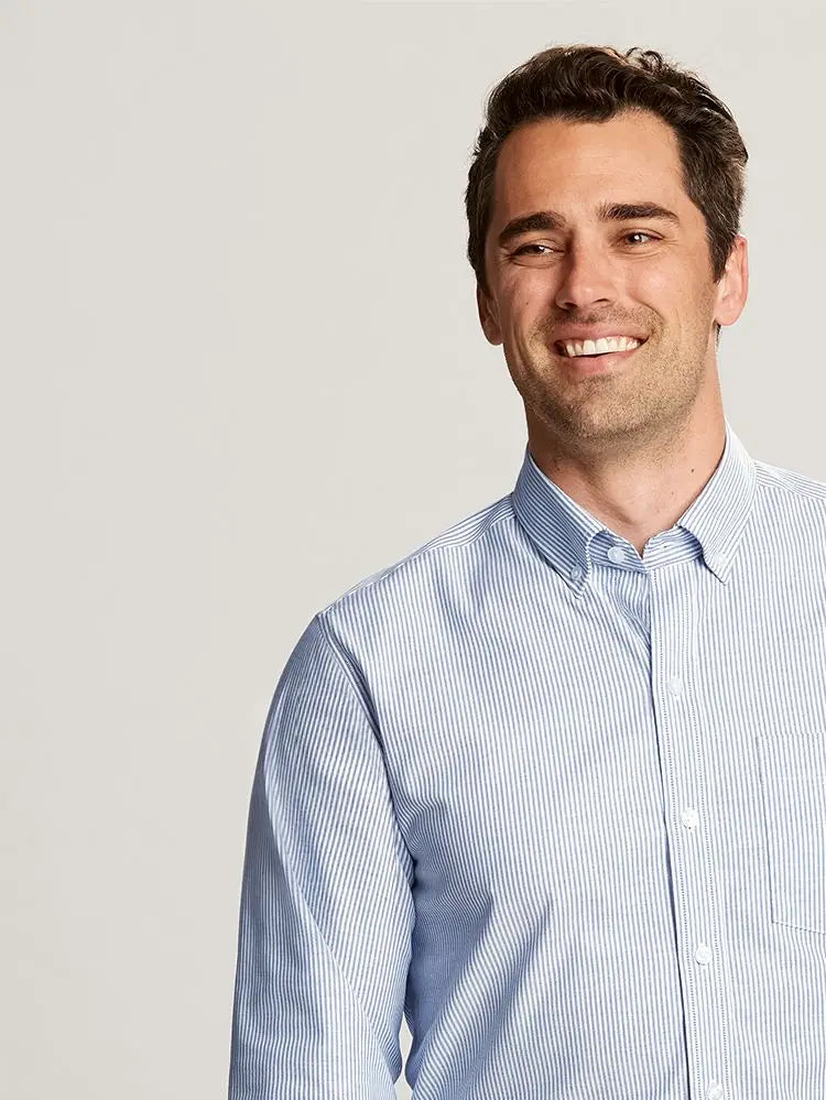 Easy Care Stretch Striped Button Down