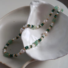 Load image into Gallery viewer, Green Beaded Necklace
