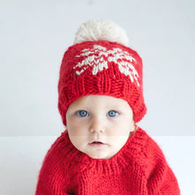 Load image into Gallery viewer, Kids Knit Snowflake Beanie
