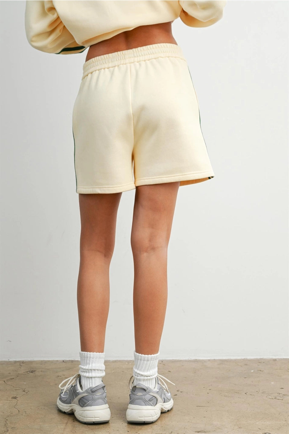 Contrast Striped Drawstring Shorts