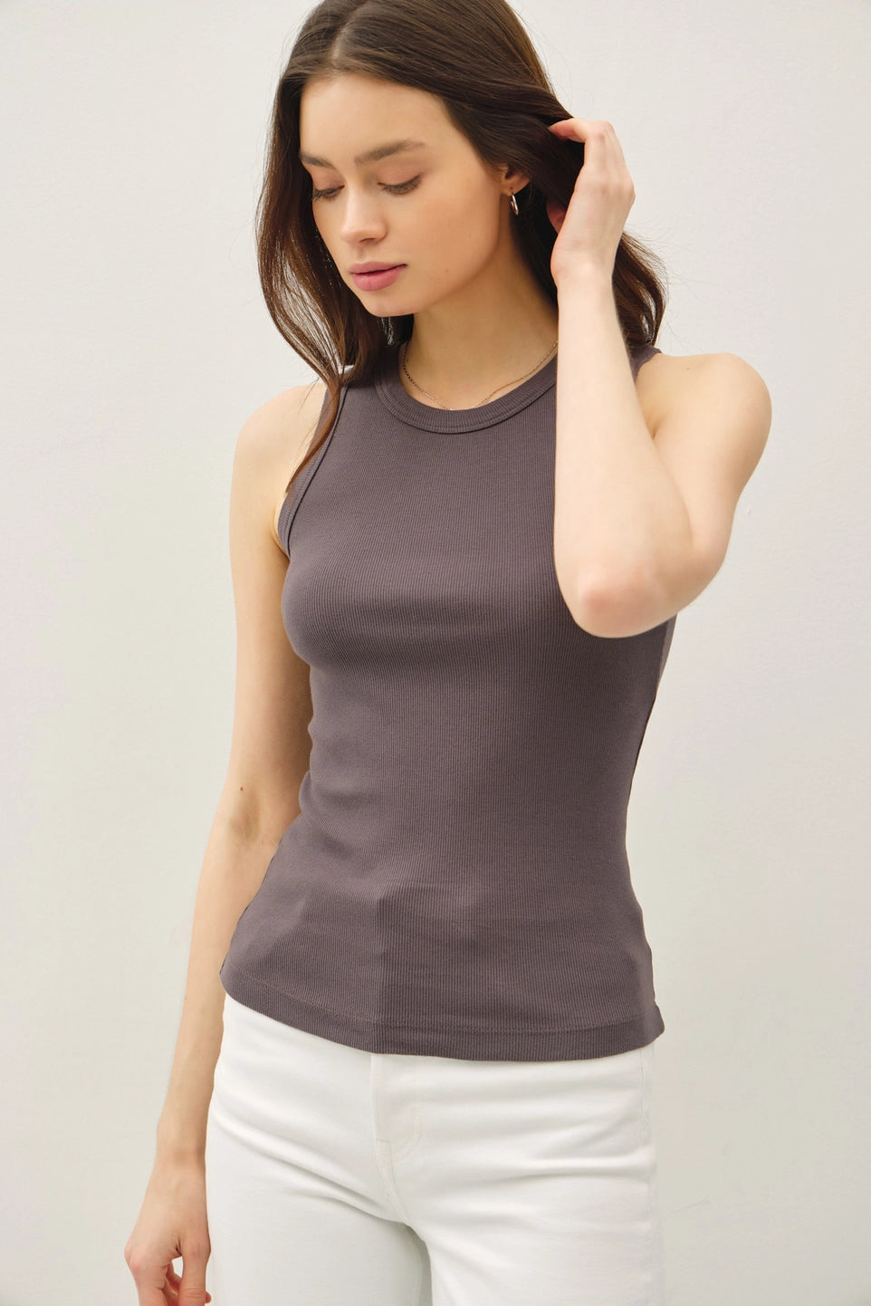 Cotton Crew Neck Tank