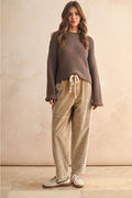 Round Neck Sweater Knitted Top