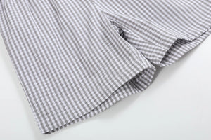 Gray Mallard Smocked Shirt and Shorts