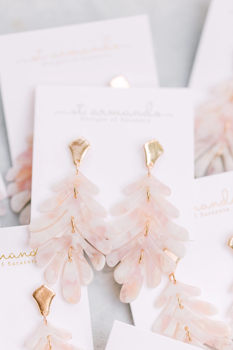 Petite Palm Drop Earrings