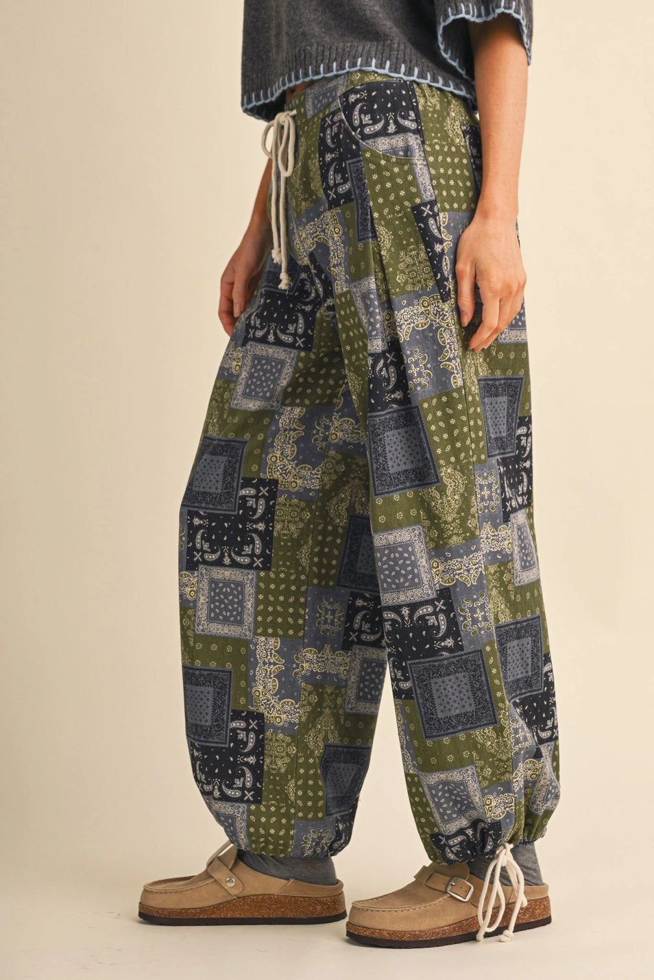 Patchwork Jogger Pants
