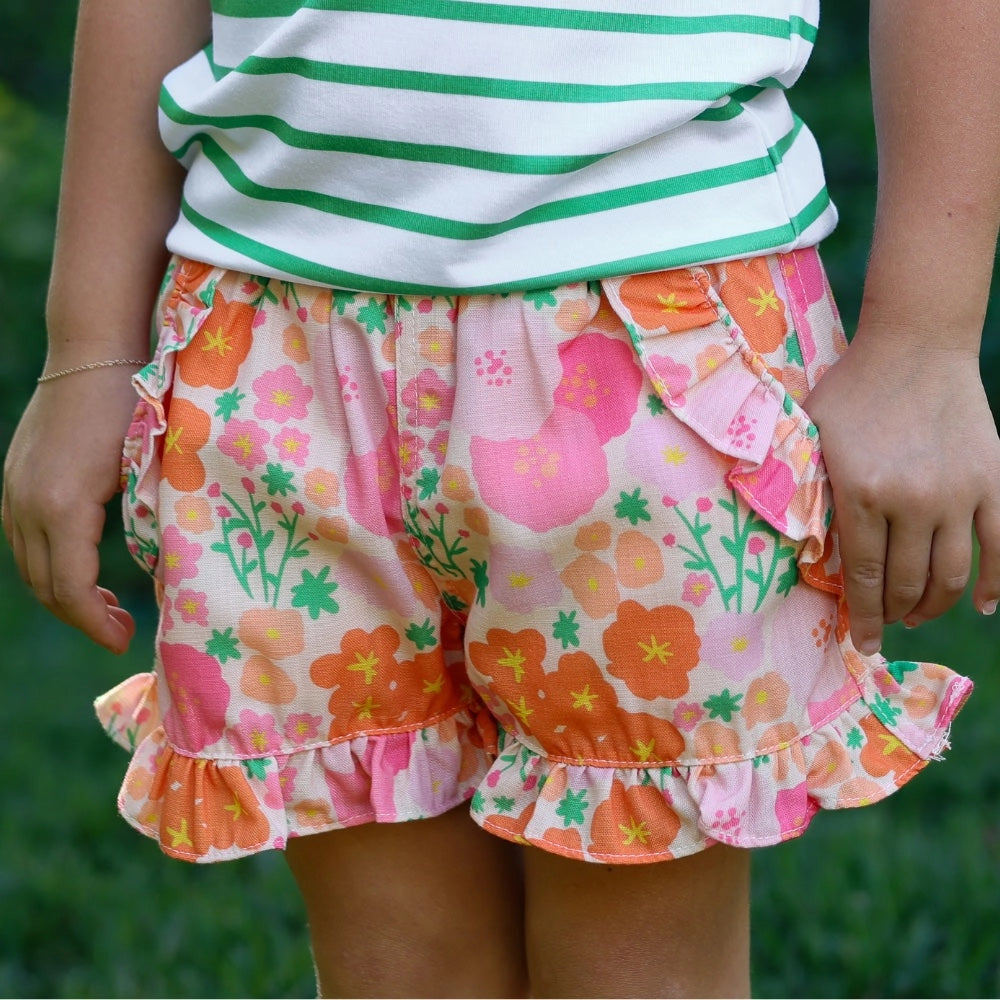 Girls Ruffle Shorts - Wildflower