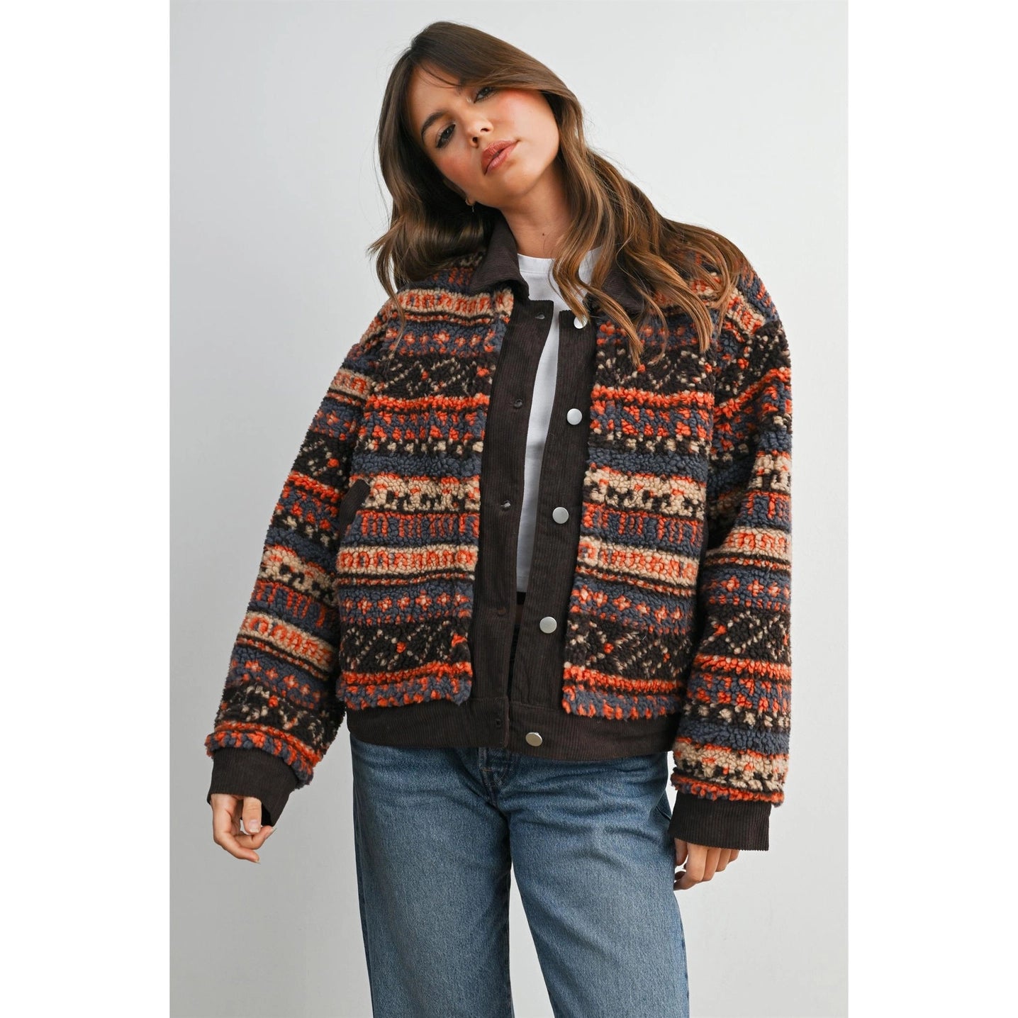 Button Front Fleece Jacket