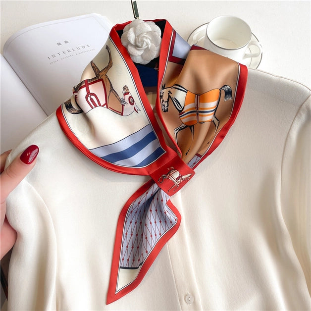 Equestrian Equine Loop Scarf Red