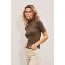 Load image into Gallery viewer, Mocha Short Sleeve Sweater
