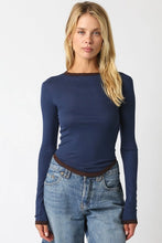 Load image into Gallery viewer, Navy Ringer Long Sleeve
